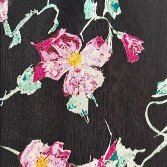 A.L.C. VENETIA TOP Black Floral Blouse - Picture 10 of 13
